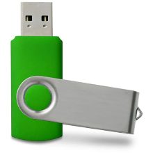 Plastic Twister USB Flash Drive with Metal Sleeve