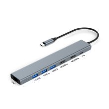 7-in-1 USB-C Hub with Dual 4K HDMI and Gigabit Ethernet