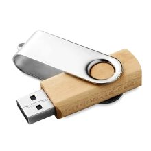 Mini Natural Wood Swivel USB Flash Drive