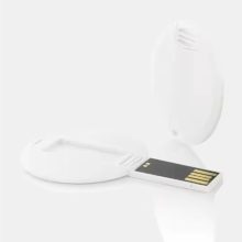 Ut dragbar myntformad plast mini-USB-flashdrive