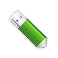 Capped Metal USB Flash Drive with Keyring Loop