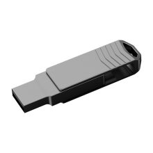 Dubbelanslutning metall roterande USB-minne