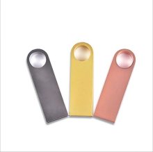 Slim Metal Sliding USB Flash Drive with Round Hanging Loop