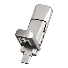 Three Connector Metal Multi-Function USB Flash Drive