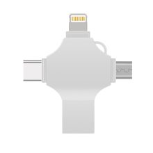 Four-Plug Cross-Shape Metal Multi-Function USB Flash Drive