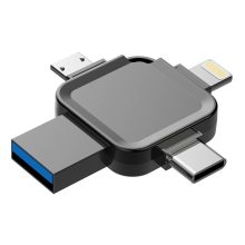 Four-Plug Cross-Shape Metal Multi-Function USB Flash Drive
