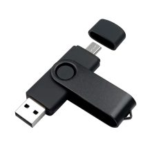 Dual-Plug Swivel Plastic USB Flash Drive