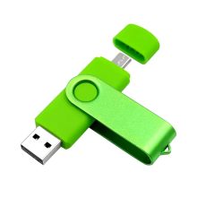 Dual-Plug Swivel Plastic USB Flash Drive