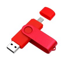 Dual-Plug Swivel Plastic USB Flash Drive