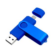 Dual-Plug Swivel Plastic USB Flash Drive