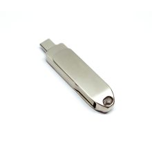 Rotating Dual-Connector Metal USB Flash Drive