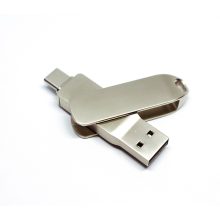 Rotating Dual-Connector Metal USB Flash Drive