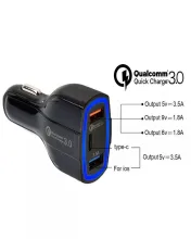 Mini chargeur de voiture double USB avec charge rapide PD