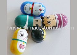 Unidad Flash USB ronda de dibujos animados