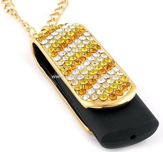 Diamond usb flash Drive with lanyard