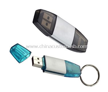 Plastica USB Flash Drive con portachiavi