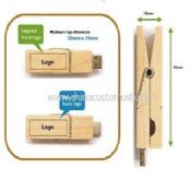 Wooden Clip USB Flash Drive images