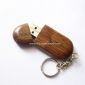 Keychain wooden USB Flash Drive small picture