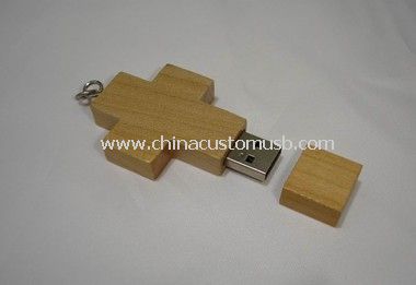 Wooden Cross USB Flash Drive