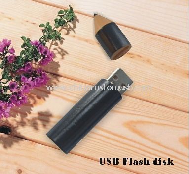 Forma de stilou din lemn USB Flash Drive