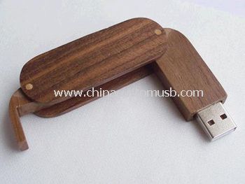 محرك فلاش USB تدوير الخشب