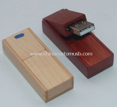 Wooden Rotate USB Flash Drive