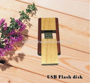 Wooden Swivel USB Flash Drive