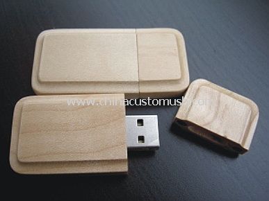Disco de destello del USB de madera