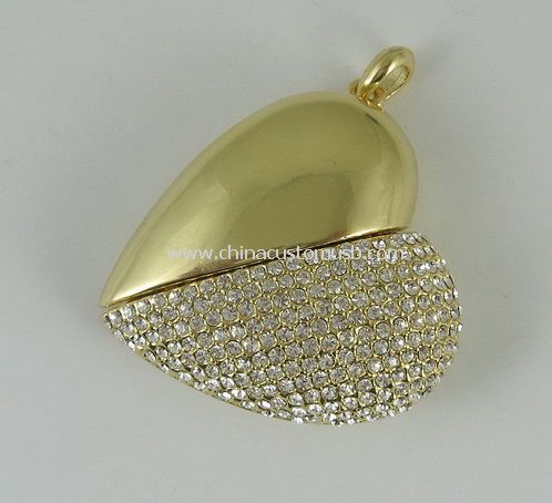 Diamond heart shape USB Flash Drive