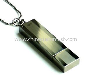 Metallo USB Flash Drive con cordino