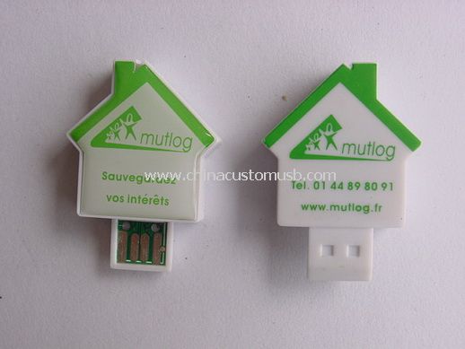 Mini ház alakú USB villanás hajt