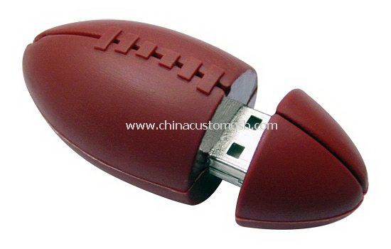 Forma de fotbal American din silicon USB disc