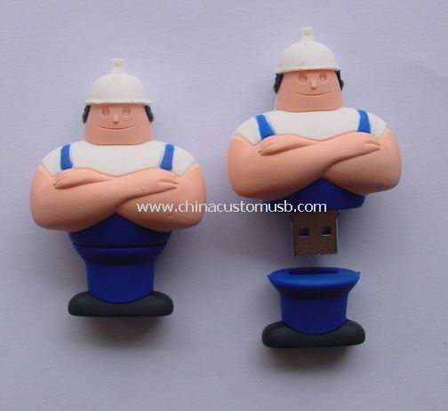 Forma de homem do silicone USB Flash Drive