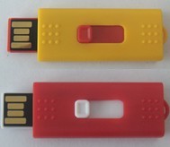 Push and pull USB flash drive