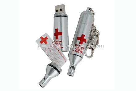 Caseta de pilula keyring forma USB Flash Drive