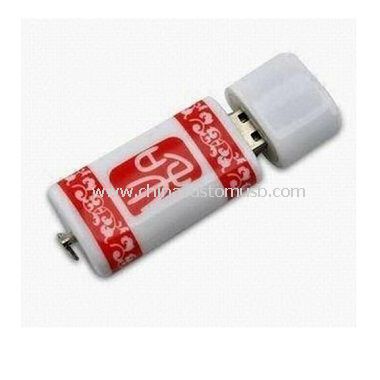 Kiinalaista tyyliä painettu keraaminen punainen USB-muistitikku