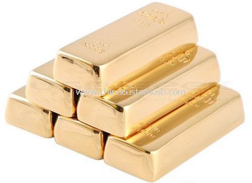 Flash drive usb de barra de ouro