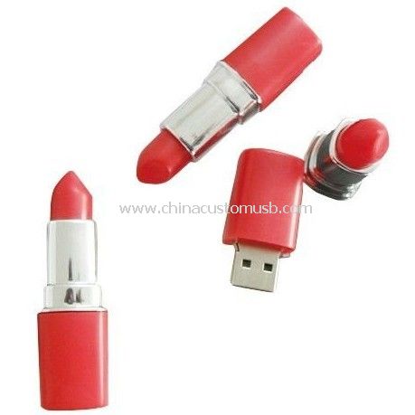 Rouge à lèvres en plastique USB Flash Drive avec belle forme