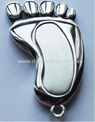 Fashionable footprint metal USB flash disk