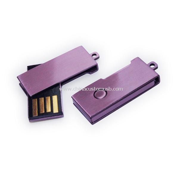 mini purple USB flash drive with UDP memory