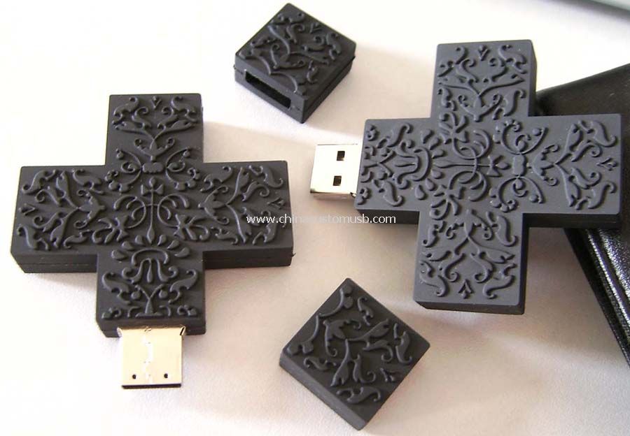 PVC Cross shape USB flash disk