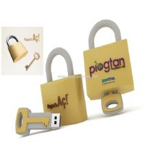 pvc usb flash drive in lock and key shape images