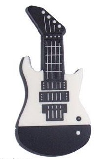 Gitar şekil PVC usb birden parlamak götürmek