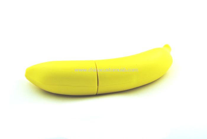 unidad de usb de plátano del pvc suave