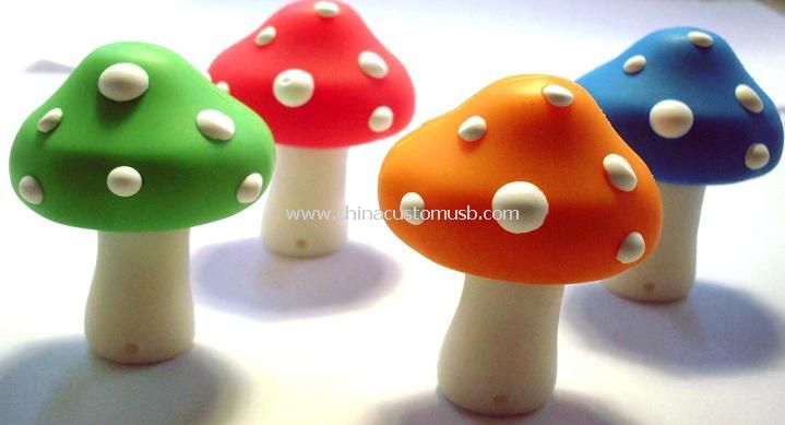 soft pvc mushroom usb drive