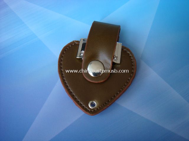 Læder usb flash drev