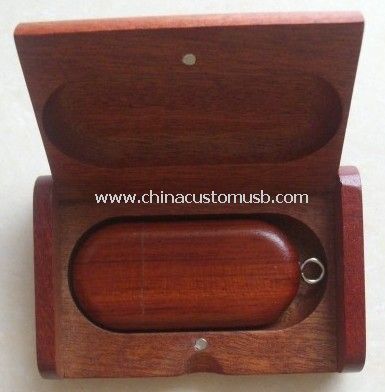 madera usb flash drive con caja