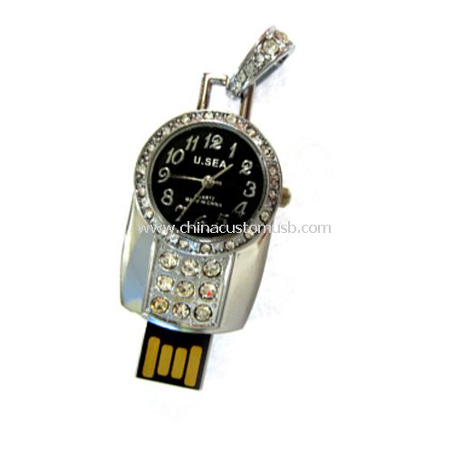 Reloj de la joyería de la unidad USB