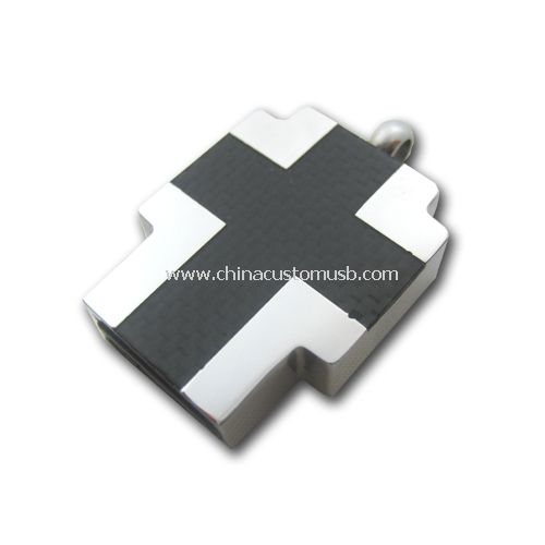 Lecteur USB de croix de métal