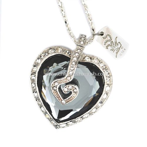 Jewelry silver Heart USB drive